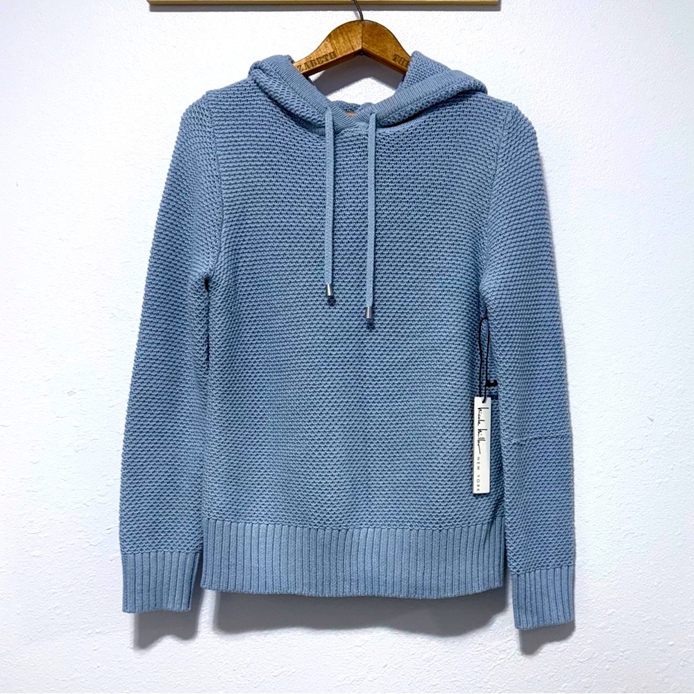 Nicole Miller New York, Cozy Blue Hooded Sweater